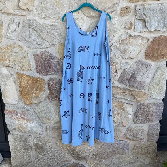 PLUS SIZE KNIT VACATION SUMMER TANK DRESS SIZE 2XL - Picture 6 of 8